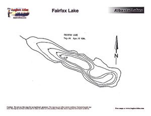 Contour map for FAIRFAX LAKE, Alberta