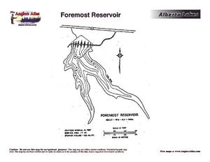 Contour map for FOREMOST RESERVOIR, Alberta