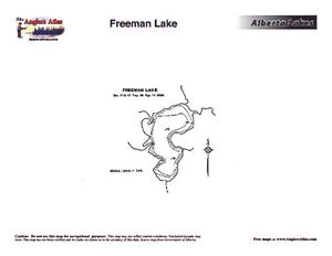 Contour map for FREEMAN LAKE, Alberta
