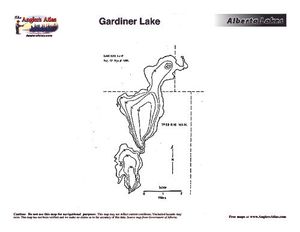 Contour map for GARDINER LAKES, Alberta