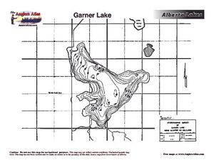 Contour map for GARNER LAKE, Alberta