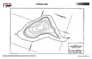 Contour map for GOLDEYE LAKE, Alberta
