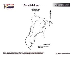 Contour map for Equisetum Lake, Alberta