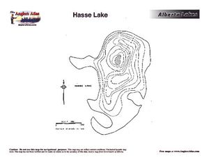 Contour map for HASSE LAKE, Alberta