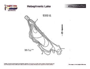 Contour map for HEBEPHRENIC LAKE, Alberta