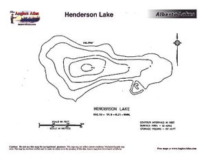 Contour map for HENDERSON LAKE, Alberta