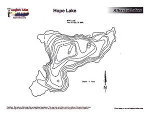 Contour map for HOPE LAKE, Alberta