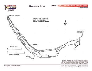 Shaded Contour map for HORSEFLY LAKE RESERVOIR, Alberta