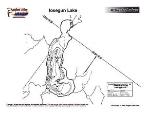 Contour map for IOSEGUN LAKE, Alberta