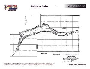 Contour map for KEHIWIN LAKE, Alberta