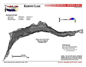 Shaded Contour map for KEHIWIN LAKE, Alberta