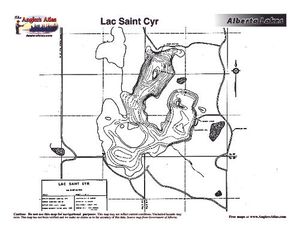 Contour map for LAC SAINT CYR, Alberta