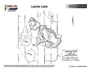Contour map for LAURIER LAKE, Alberta