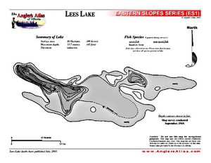 Shaded Contour map for Lee Lake, Alberta