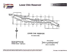 Contour map for CHIN LAKE, Alberta
