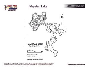 Contour map for MAYATAN LAKE, Alberta