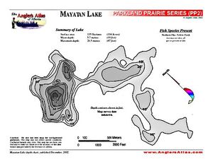 Shaded Contour map for MAYATAN LAKE, Alberta