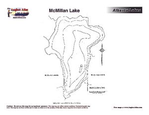Contour map for MCMILLAN LAKE, Alberta