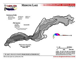 Shaded Contour map for MEDICINE LAKE, Alberta