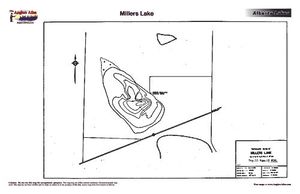 Contour map for MILLERS LAKE, Alberta