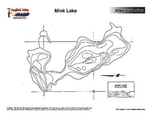 Contour map for MINK LAKE, Alberta