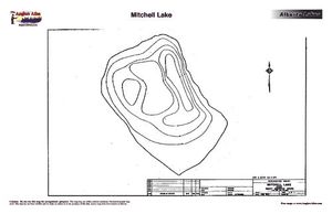 Contour map for MITCHELL LAKE, Alberta