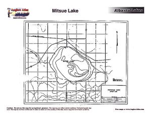 Contour map for MITSUE LAKE, Alberta