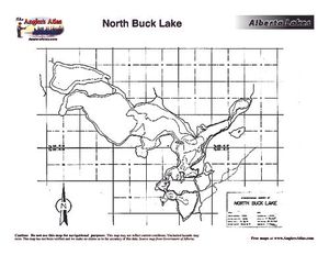 Contour map for NORTH BUCK LAKE, Alberta