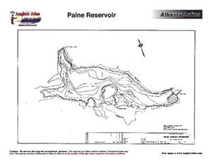 Contour map for PAYNE LAKE, Alberta
