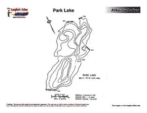 Contour map for PARK LAKE, Alberta