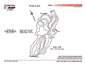 Shaded Contour map for PARK LAKE, Alberta