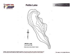 Contour map for PETITE LAKE, Alberta