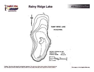 Contour map for LYS LAKE, Alberta