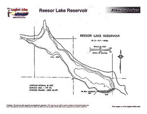 Contour map for REESOR LAKE, Alberta