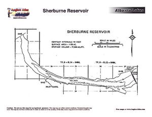 Contour map for SHERBURNE LAKE, Alberta