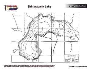 Contour map for SHININGBANK LAKE, Alberta