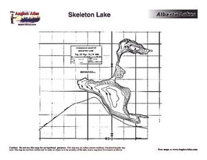Contour map for SKELETON LAKE, Alberta