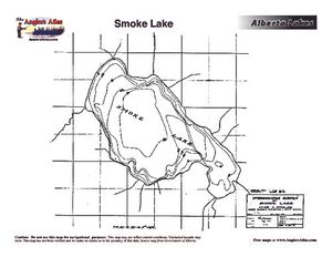 Contour map for SMOKE LAKE, Alberta