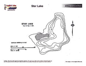 Contour map for STAR LAKE, Alberta