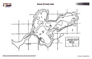 Contour map for Steele Lake, Alberta