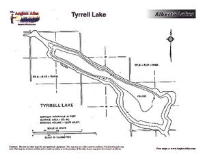 Contour map for TYRRELL LAKE, Alberta