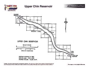 Contour map for CHIN LAKE, Alberta