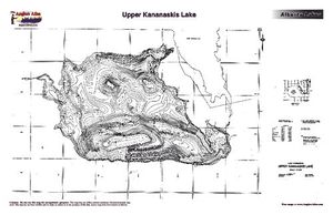 Contour map for UPPER KANANASKIS LAKE, Alberta