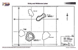 Contour map for WILDHORSE LAKES, Alberta
