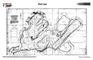 Contour map for WOLF LAKE, Alberta
