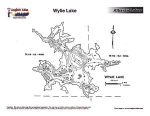 Contour map for WYLIE LAKE, Alberta