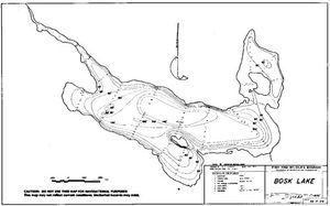 Contour map for BOSK LAKE, British Columbia