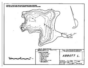 Contour map for ABBOTT LAKE, British Columbia