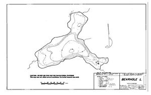 Contour map for BEARHOLE LAKE, British Columbia