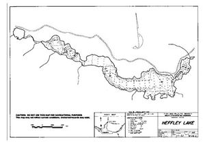 Contour map for HEFFLEY LAKE, British Columbia